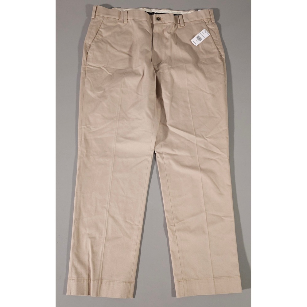 Brooks Brothers Chino Pants Mens 38x30 Tan Clark Fit Advantage Stretch NWT